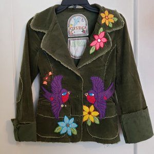 Johnny Was Joystick Corduroy beautifully embraided Blazer Jacket.